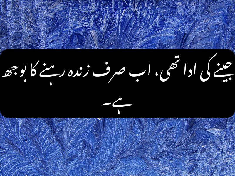 Sad Urdu Quote About Pain and Loneliness