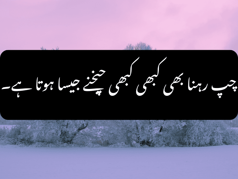 Sad Urdu Quote About Pain and Loneliness