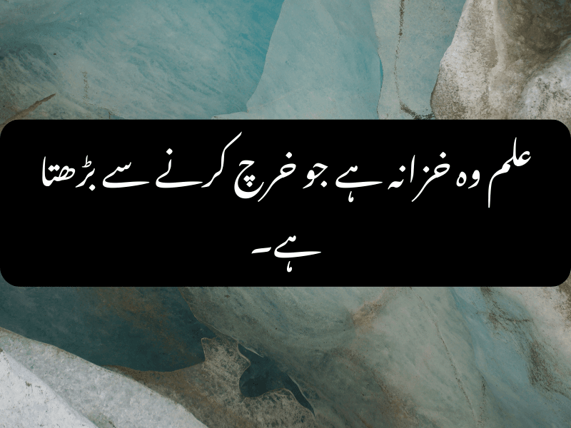Hazrat Ali quote about treasure of knowledge