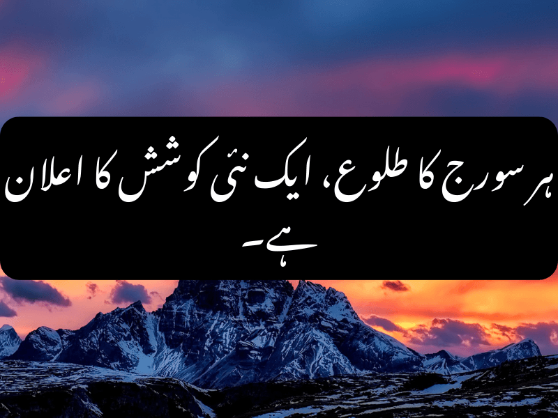 urdu quote sunrise motivation