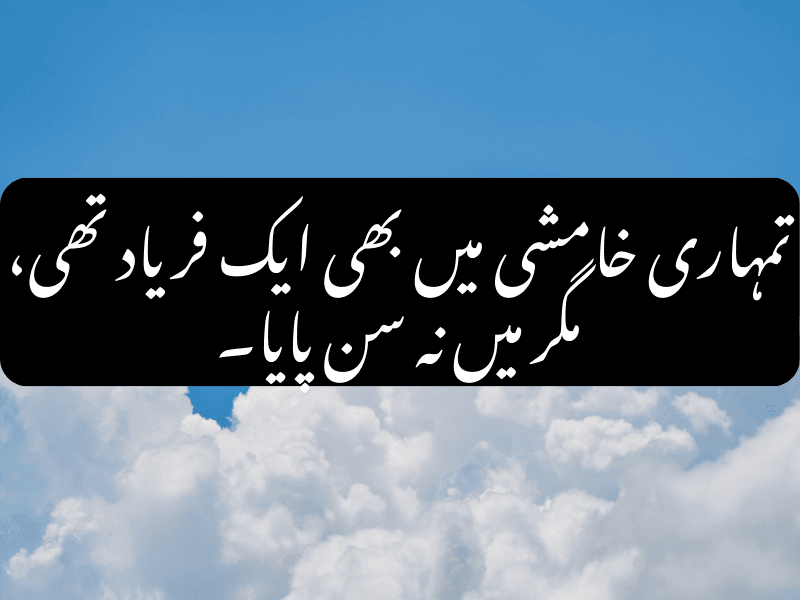 Sad Urdu Quote - خاموشی